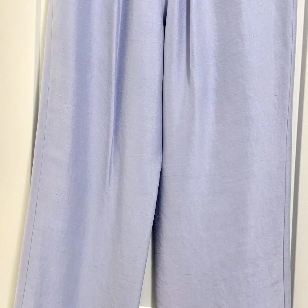 Eileen Fisher Silk Dupioni Cropped Trousers – Morning Glory Blue – Size M – NWT - Picture 2 of 6